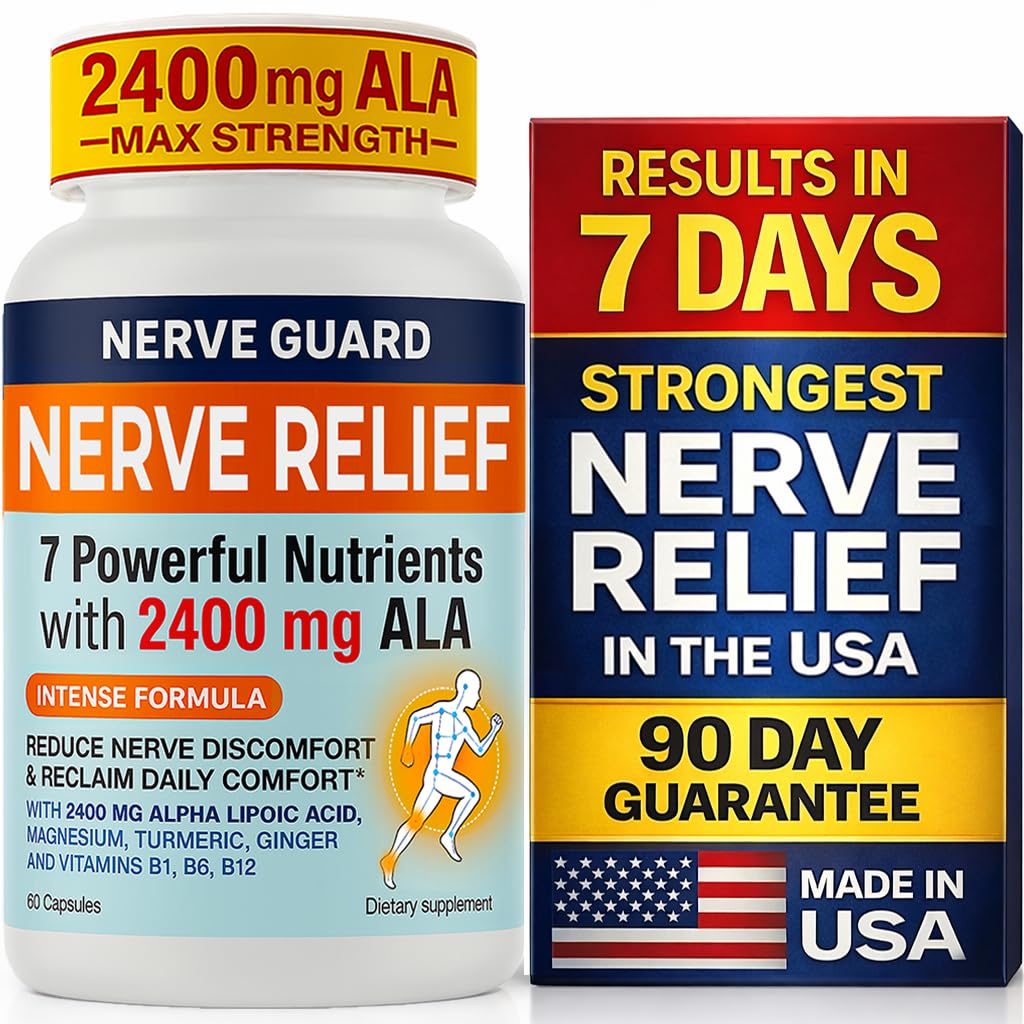 Nerve Guard Alpha Lipoic Acid Supplement 2400 mg front view