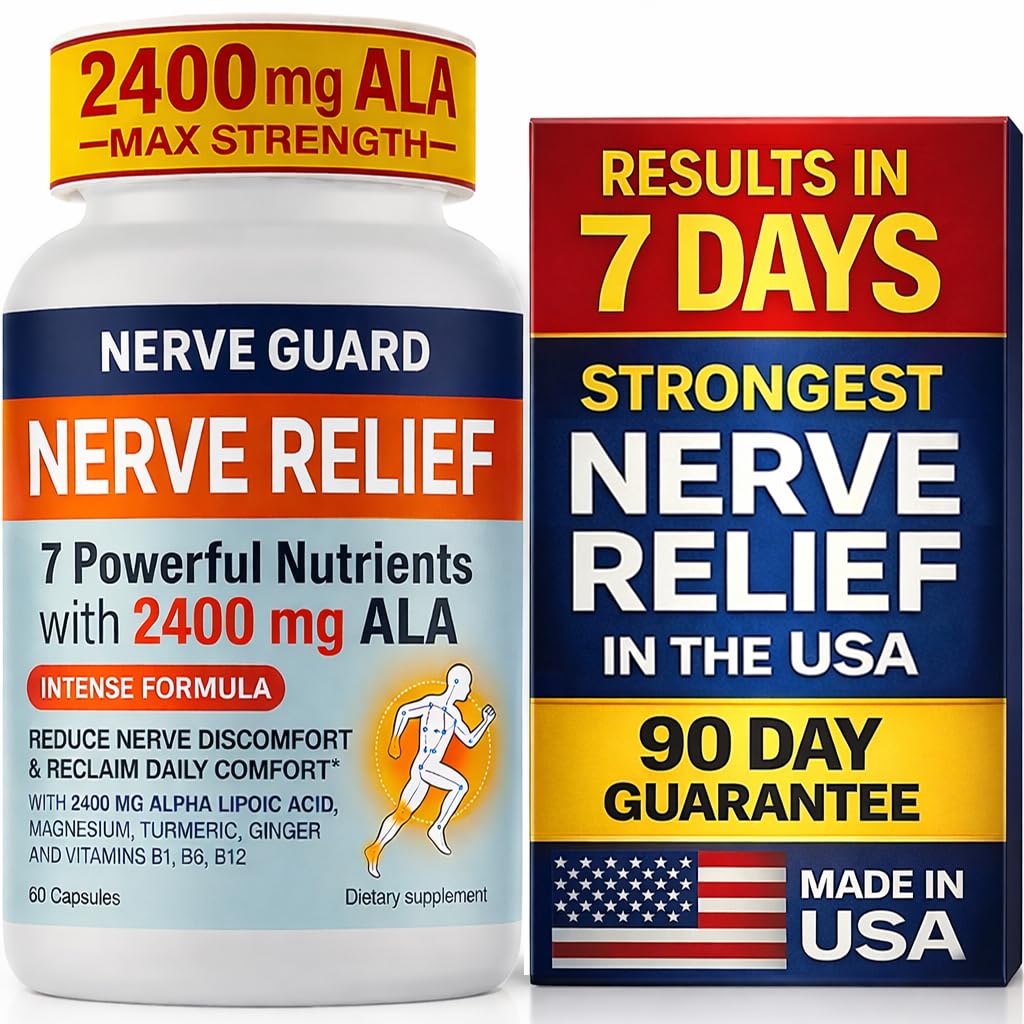 Nerve Guard Alpha Lipoic Acid Supplement 2400mg front view