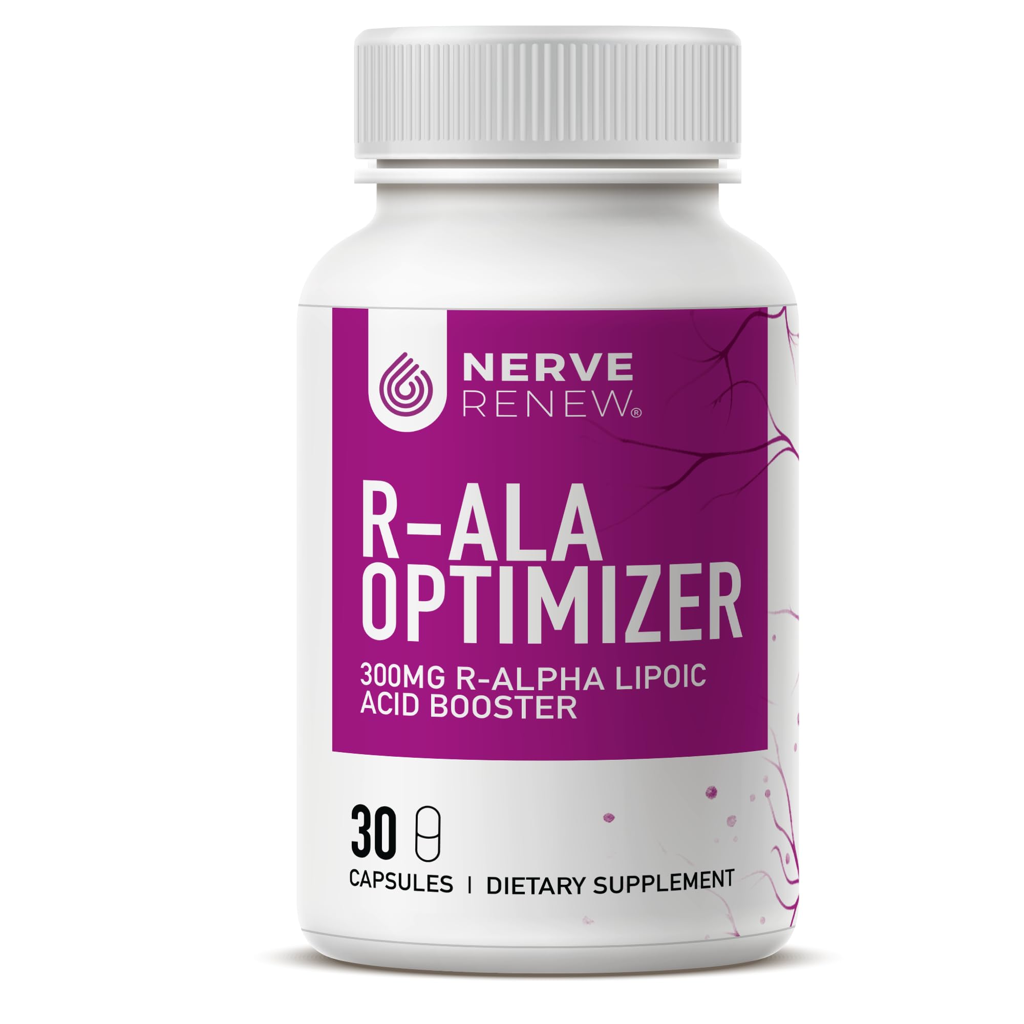 NERVE RENEW Alpha Lipoic Acid 300mg capsules front view