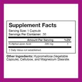 NERVE RENEW Alpha Lipoic Acid 300mg capsules side view