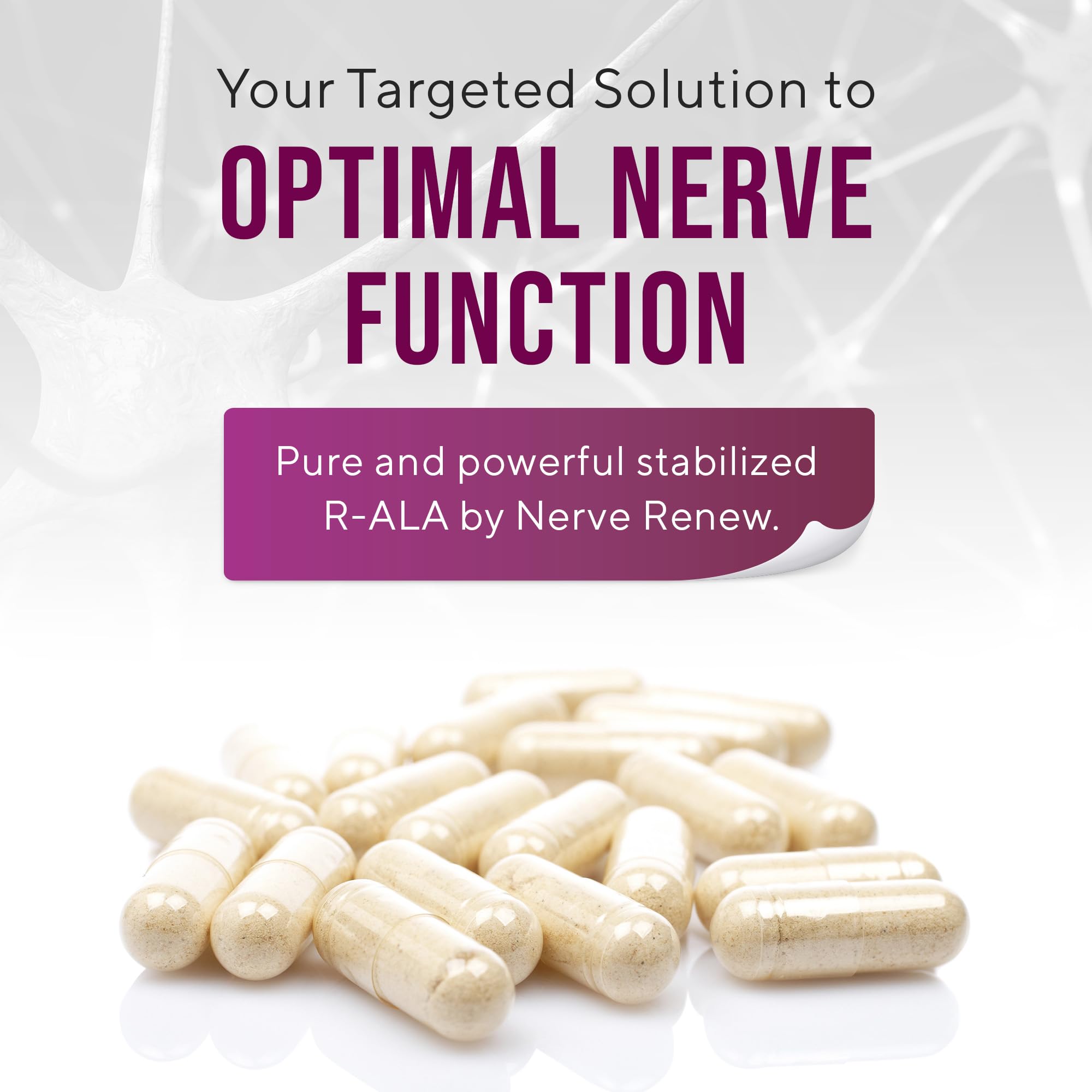 NERVE RENEW Alpha Lipoic Acid 600mg supplement dosage information