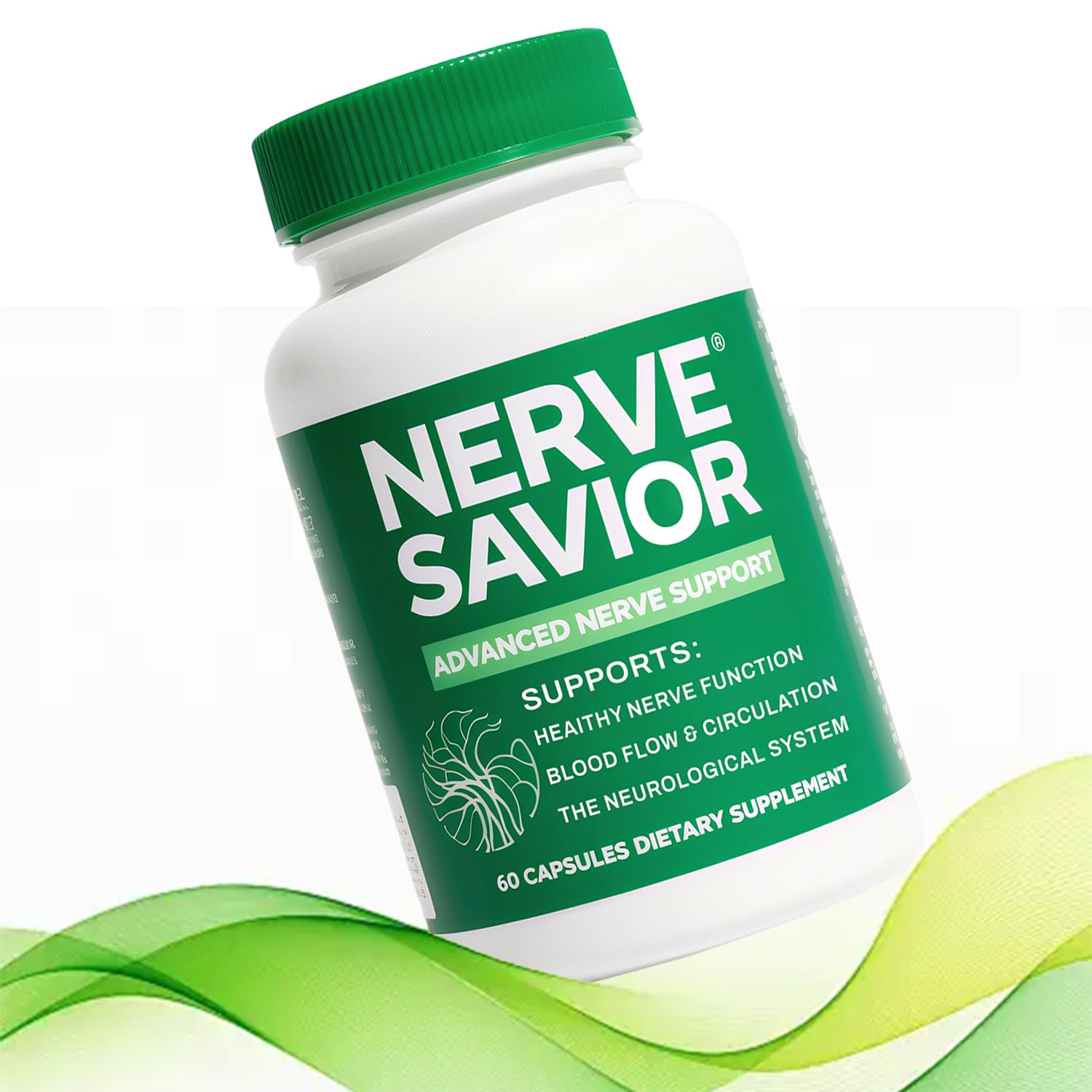 Nerve Savior B-Complex Supplement 60 Capsules front view