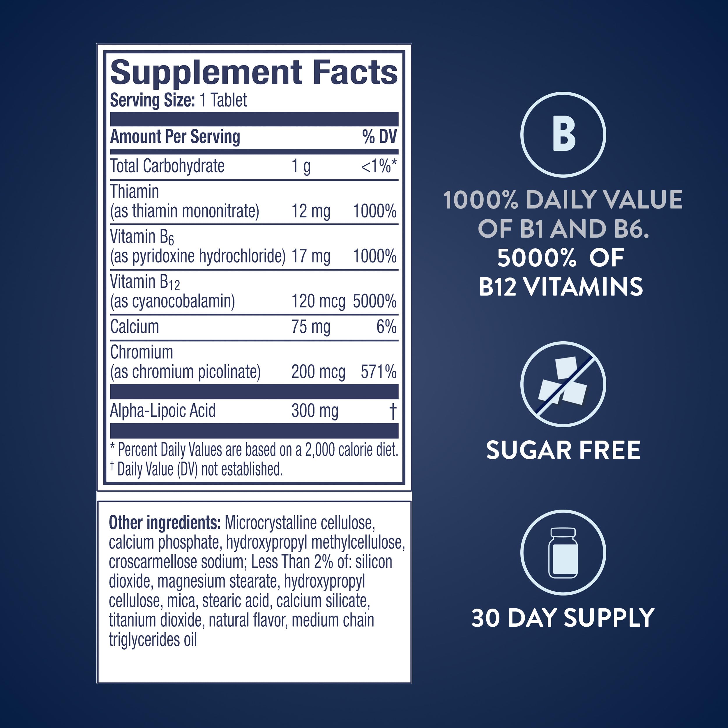 Nervive Nerve Health Glucose Support Tablets in a hand