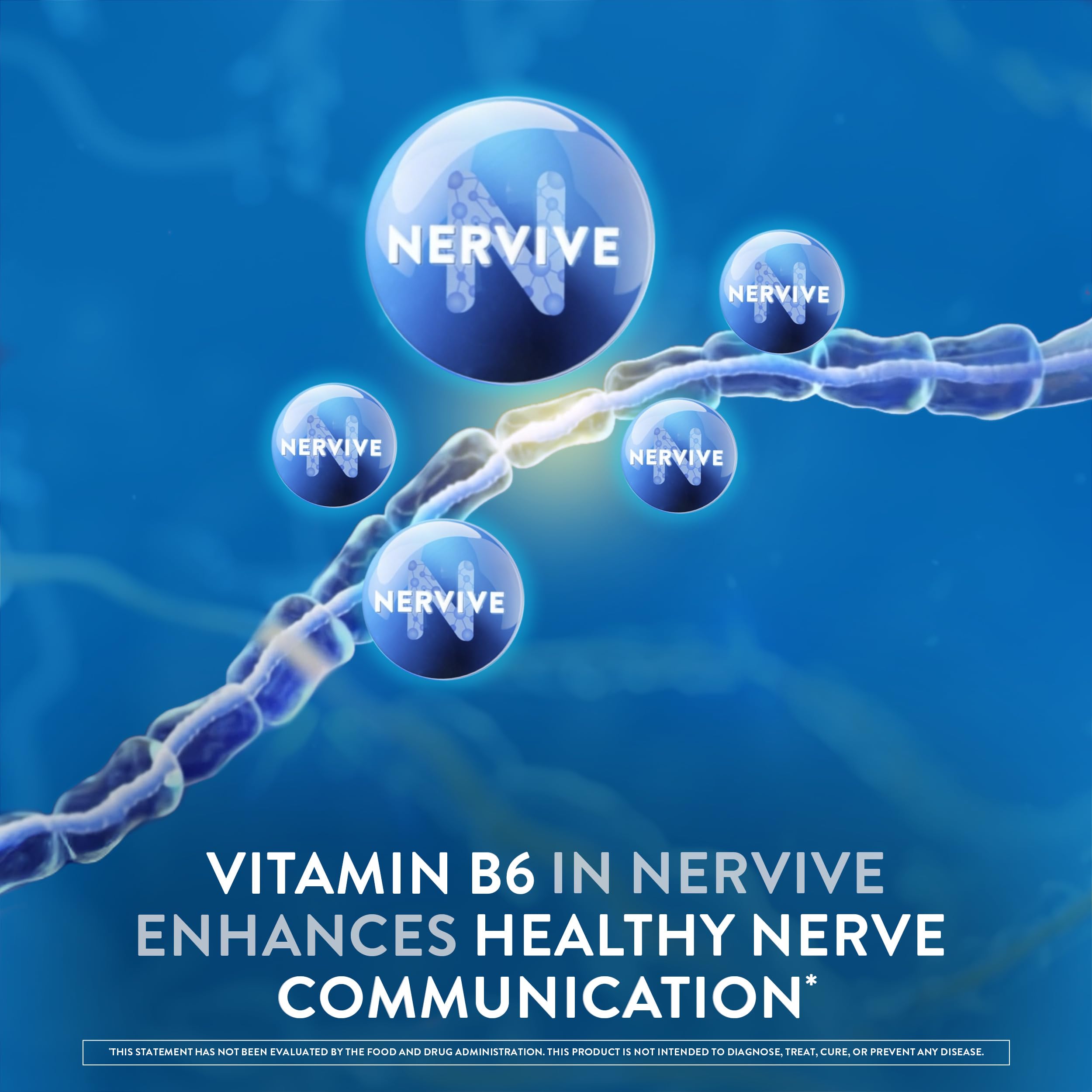 Nervive Nerve Health Glucose Support Tablets on a wooden table