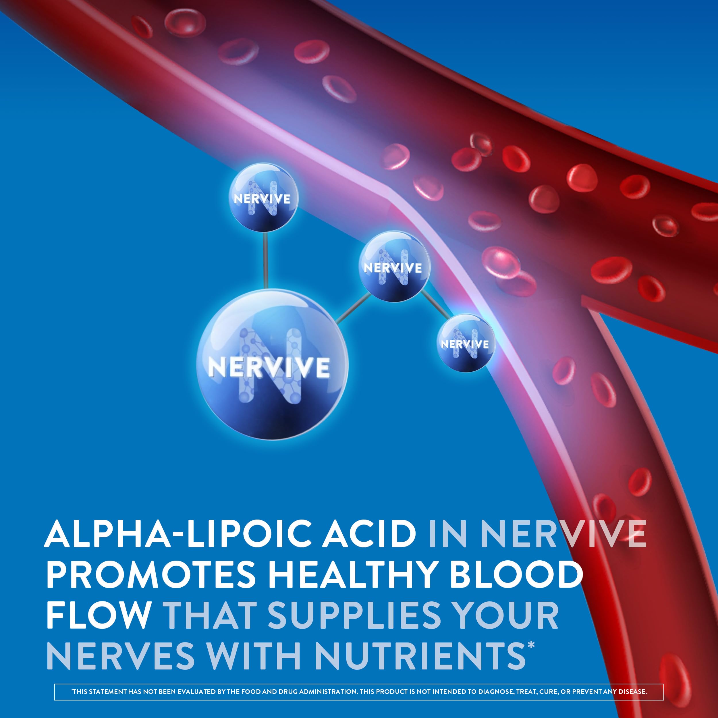 Nervive Nerve Relief 600mg supplement bottle with cap