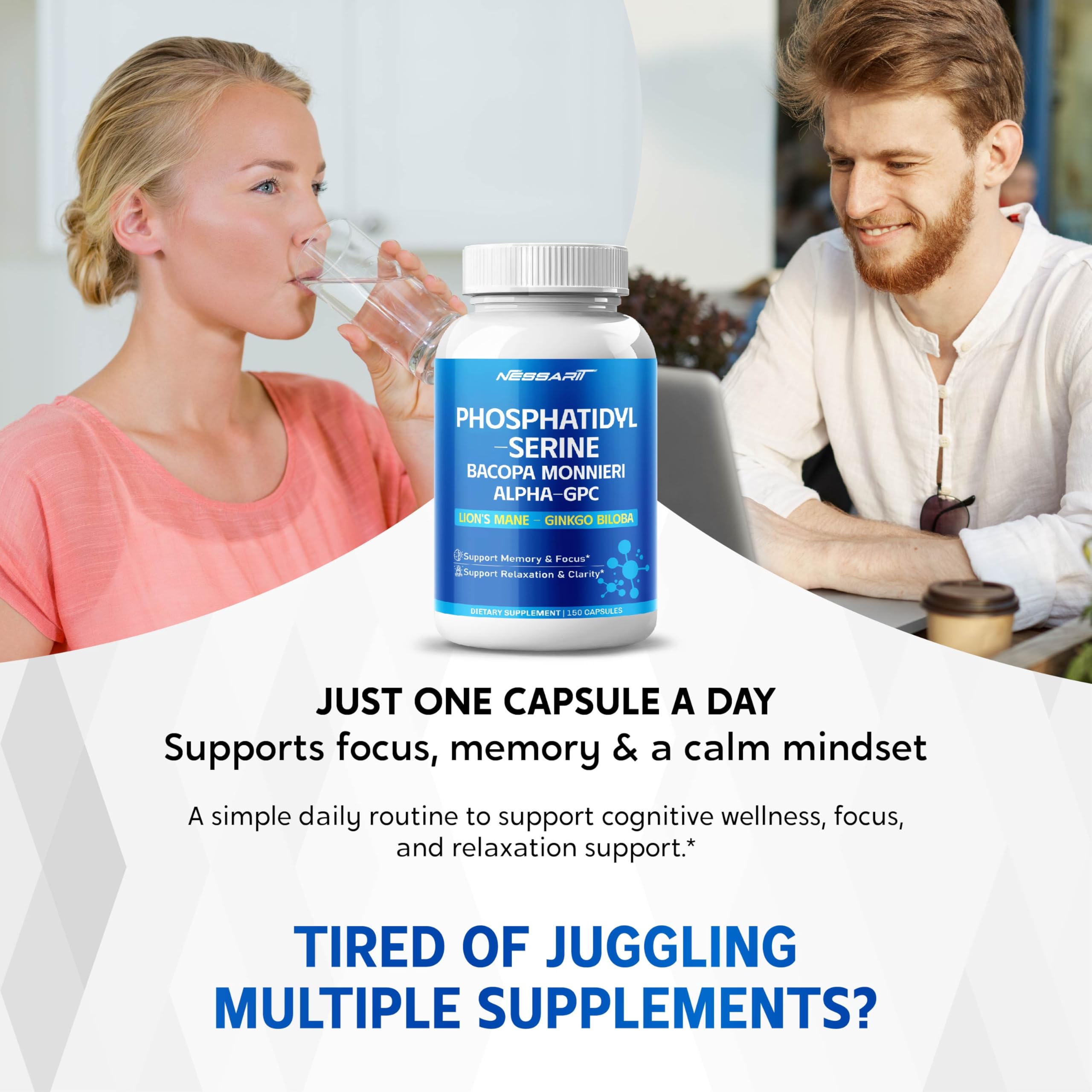 NESSARIT Bacopa Monnieri Supplement bottle side view
