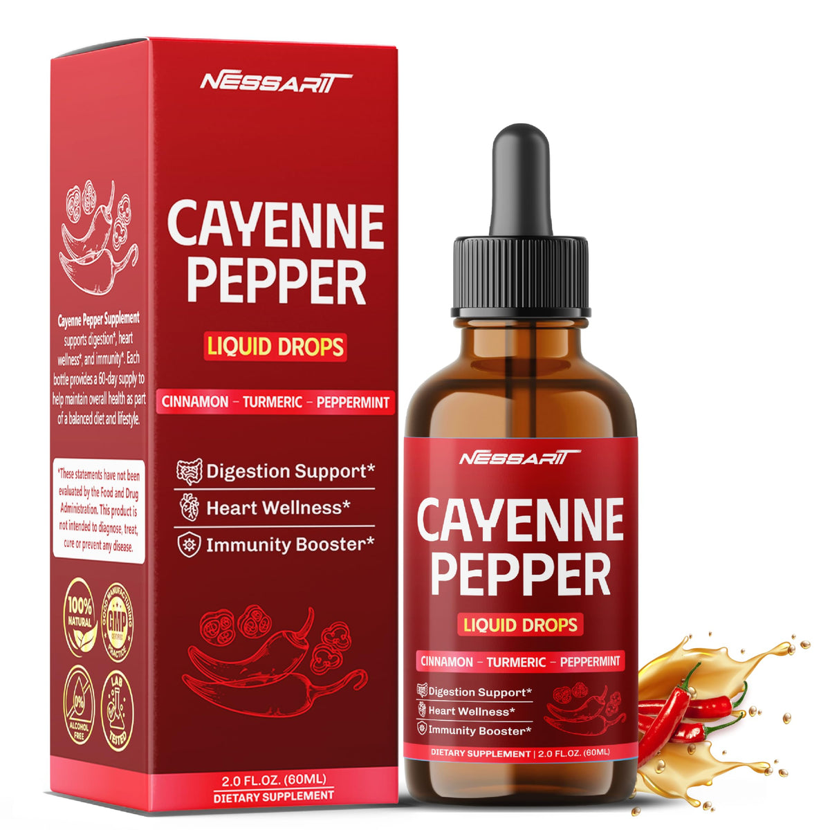 NESSARIT Cayenne Pepper Liquid 150g front view