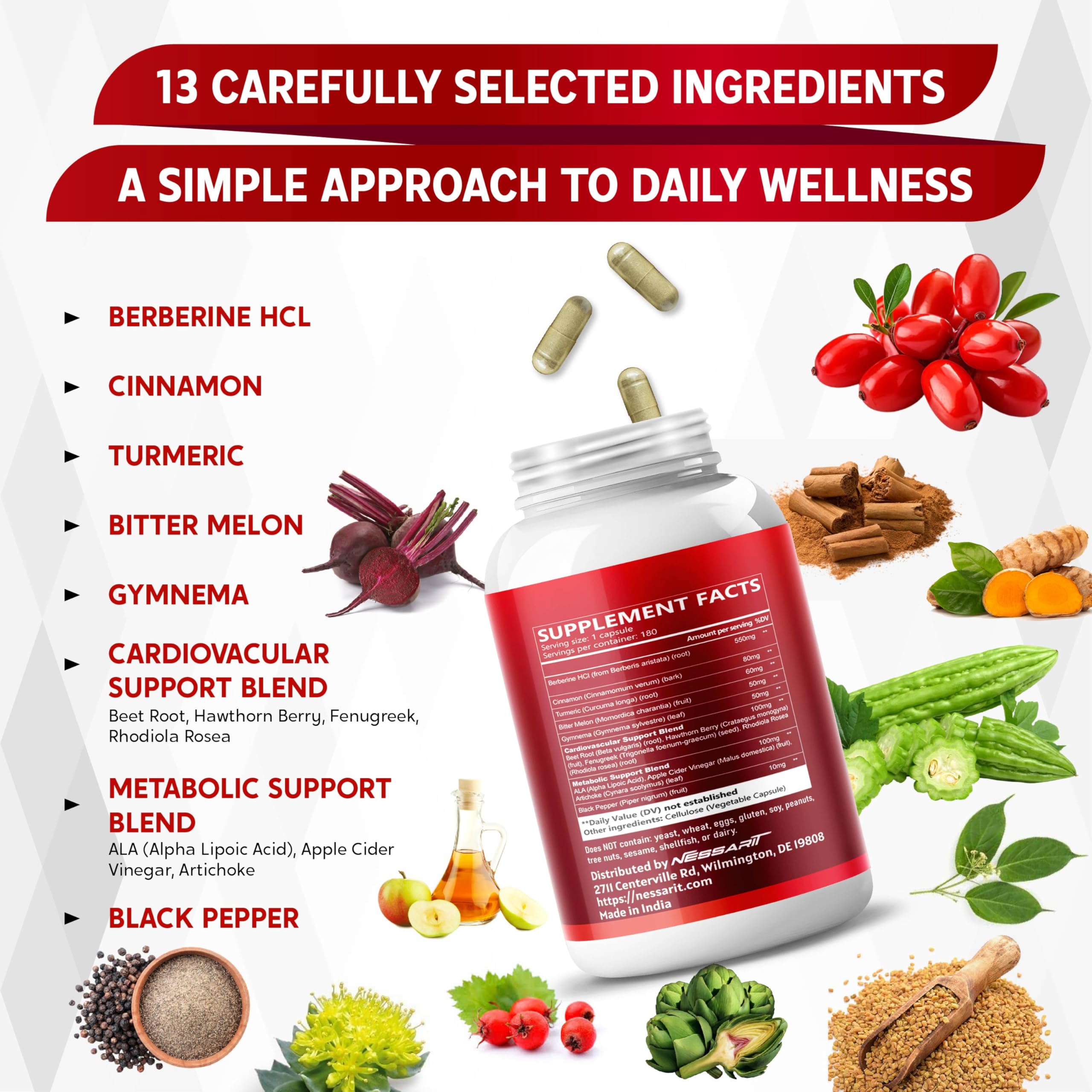 NESSARIT Cinnamon Supplement capsules close-up