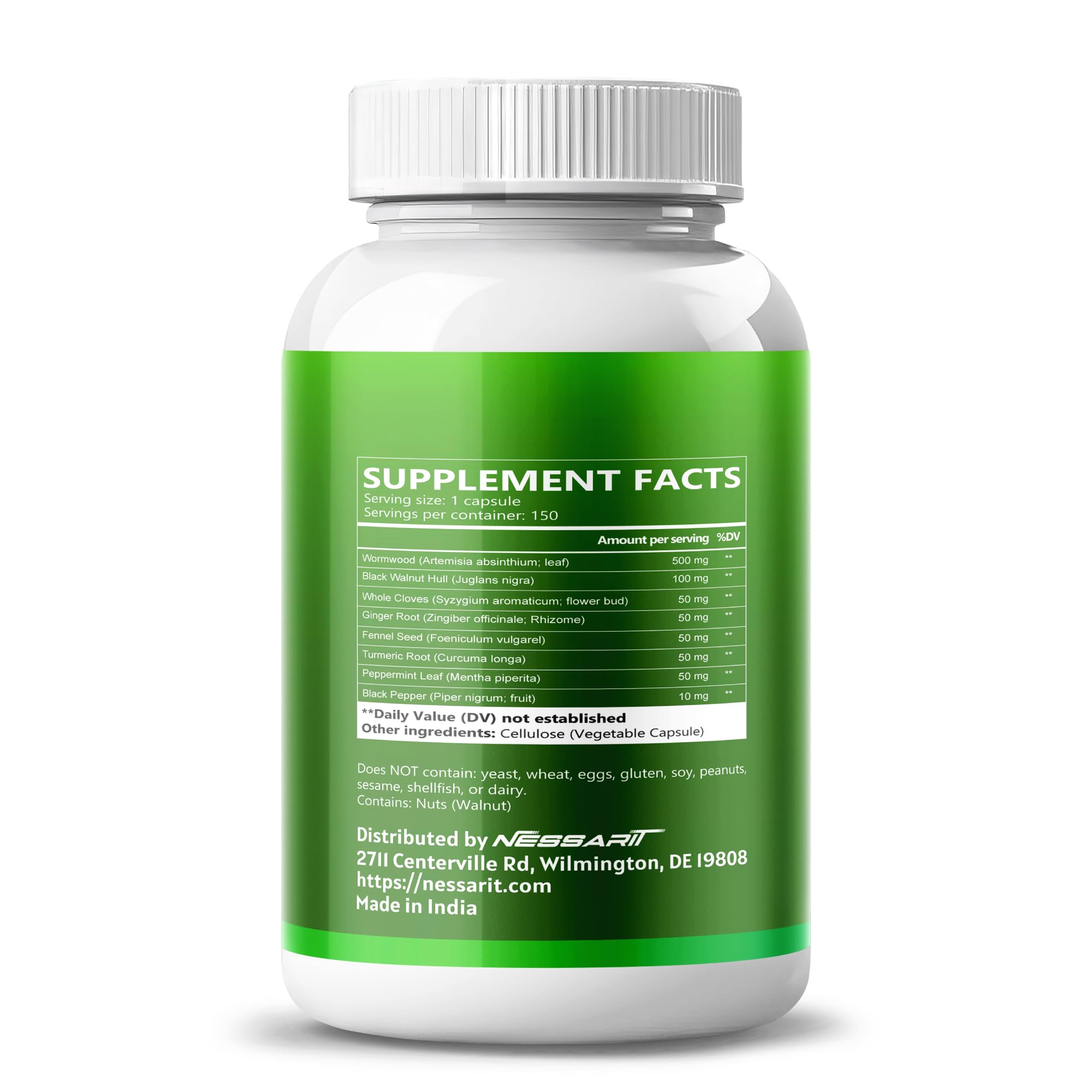 NESSARIT Ginger Herbal Supplement capsules close-up
