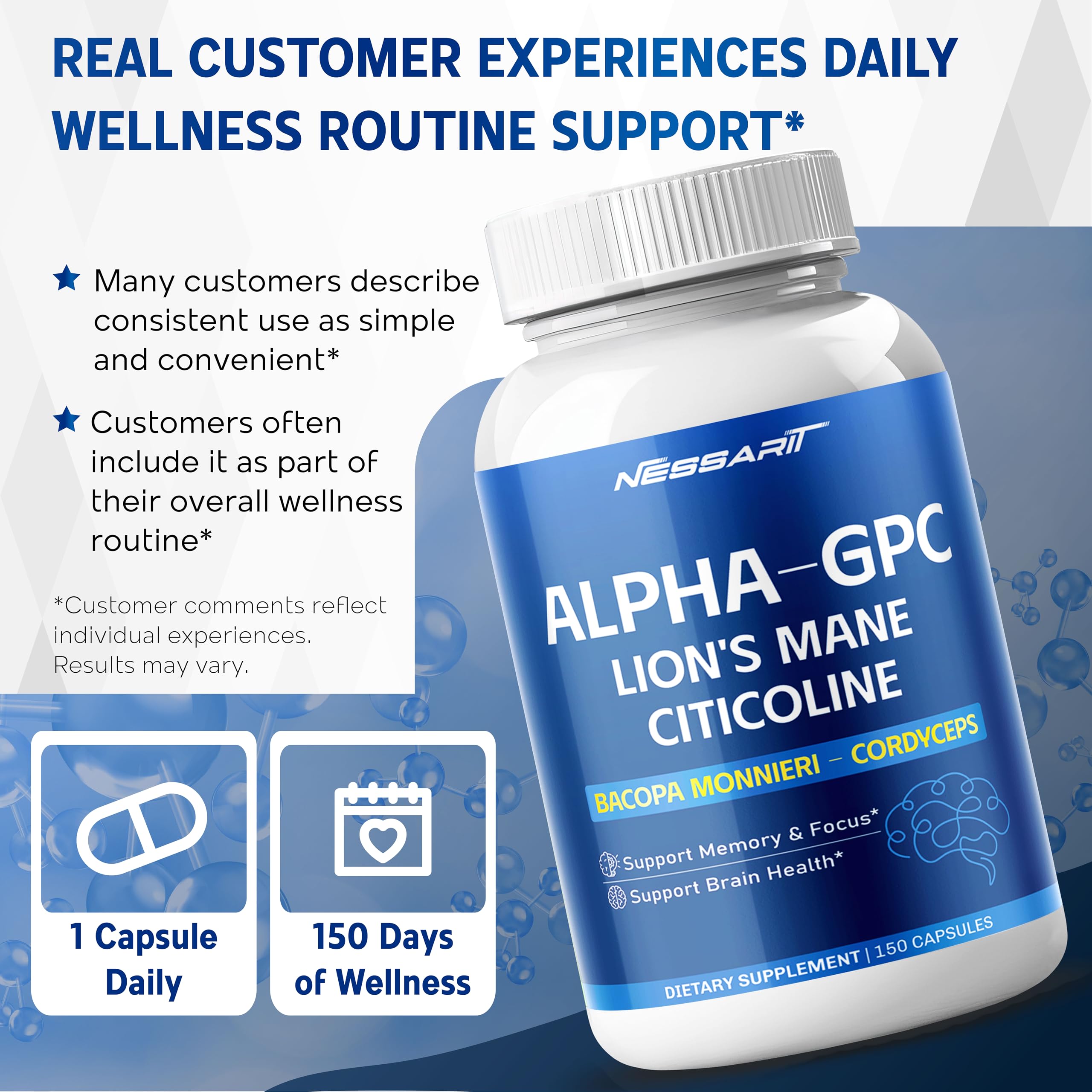 NESSARIT Liposomal Alpha-GPC bottle side view