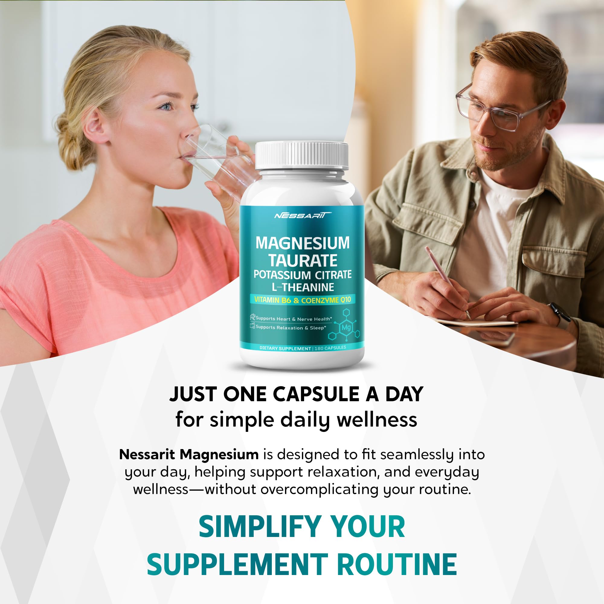 NESSARIT Magnesium capsules in a hand