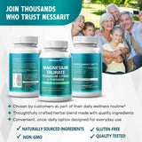NESSARIT Magnesium capsules with a glass of water
