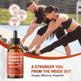 NESSARIT Vitamin D3 10,000 IU & K2 Liquid Supplement on a wooden table