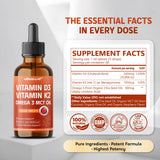NESSARIT Vitamin D3 10,000 IU & K2 Liquid Supplement side view