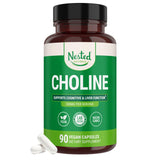 Nested Naturals Choline Supplement 500mg 60 Capsules front view