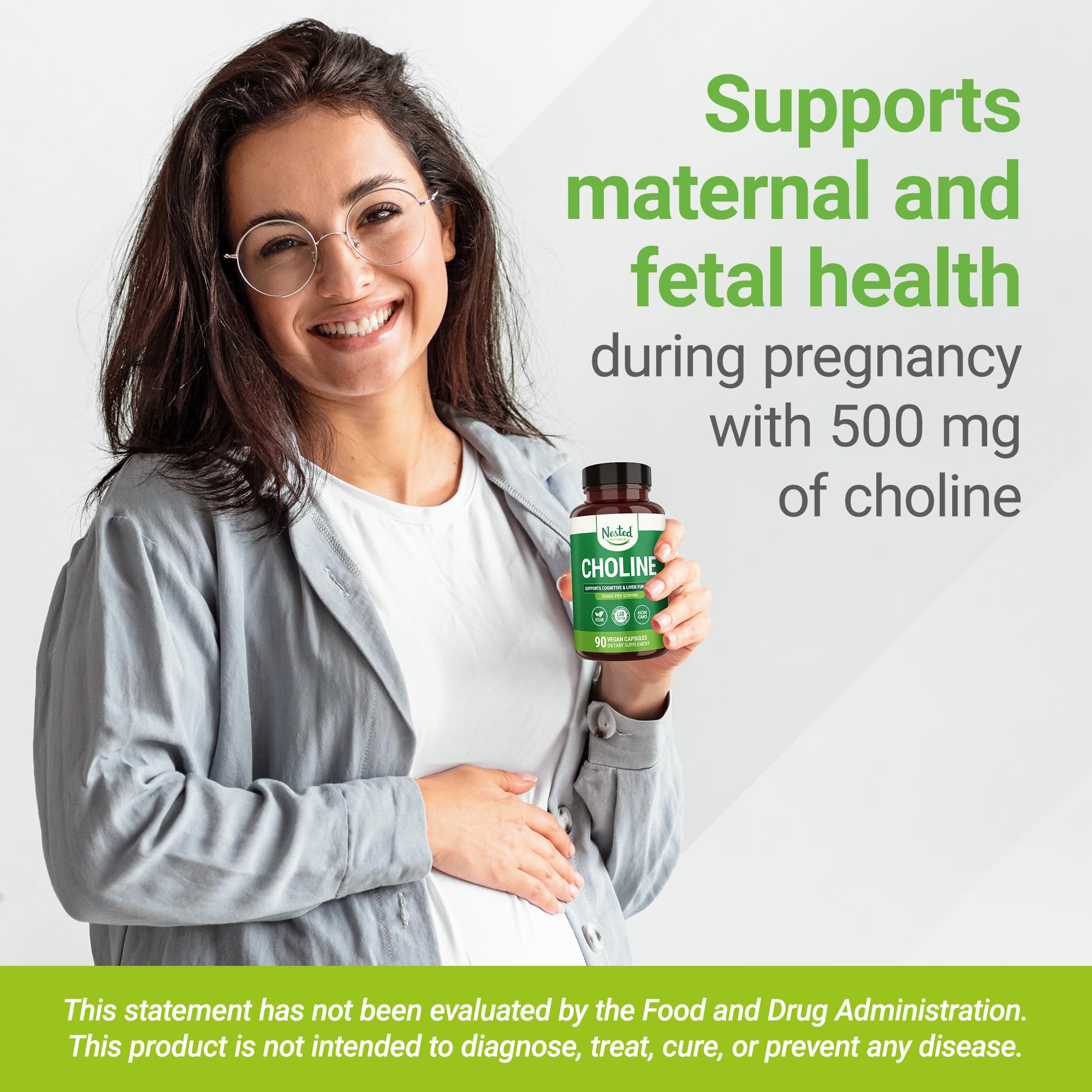 Nested Naturals Choline Supplement 500mg packaging