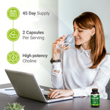 Nested Naturals Choline Supplement 500mg side view