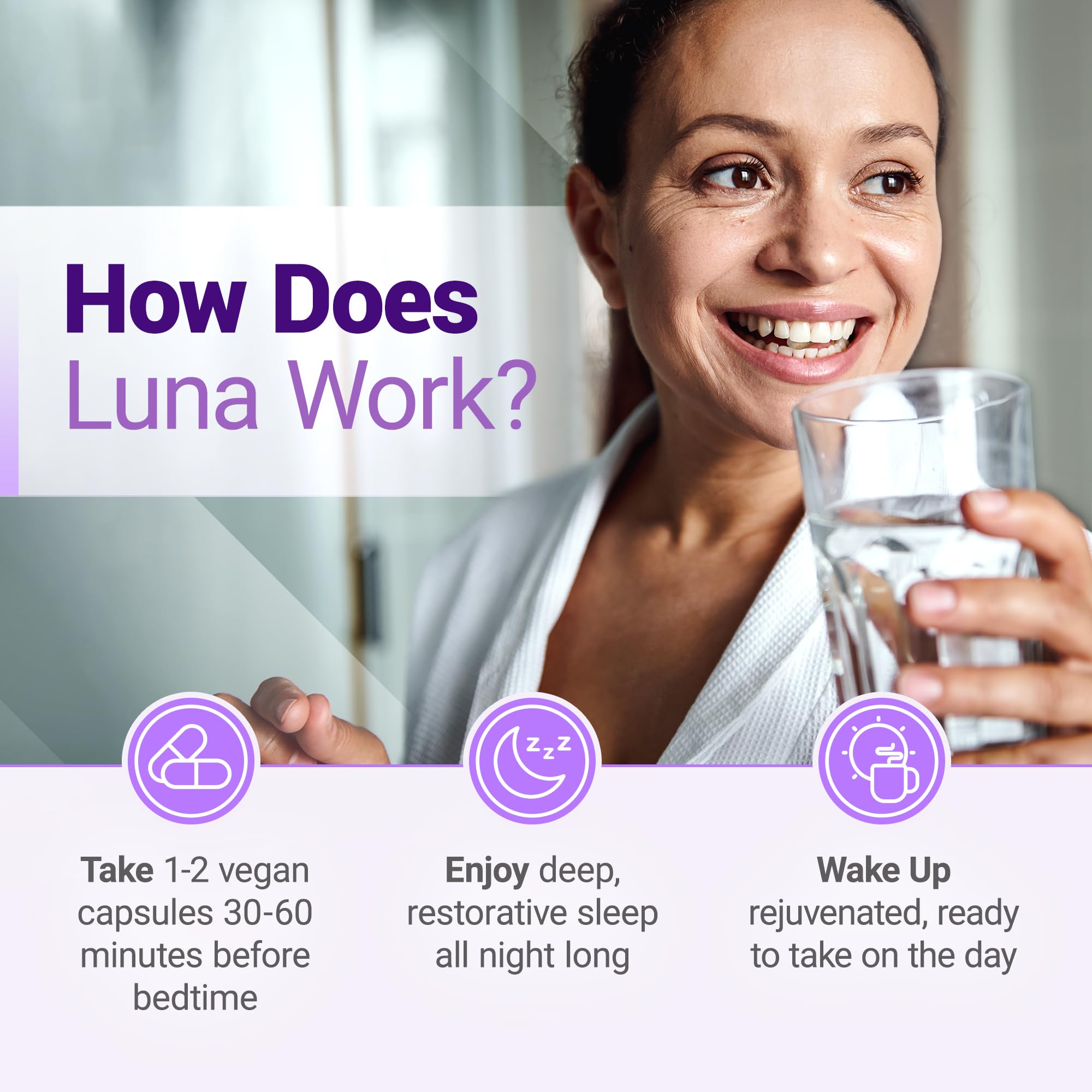 Nested Naturals Luna Sleep Aid Capsules bottle with label