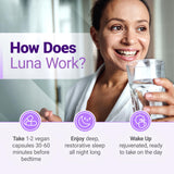 Nested Naturals Luna Sleep Aid Capsules bottle with label