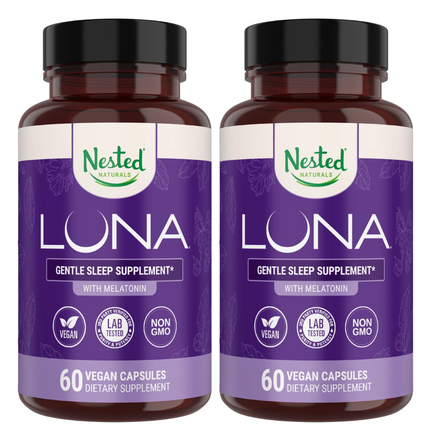 Nested Naturals Luna Sleep Aid Capsules front view