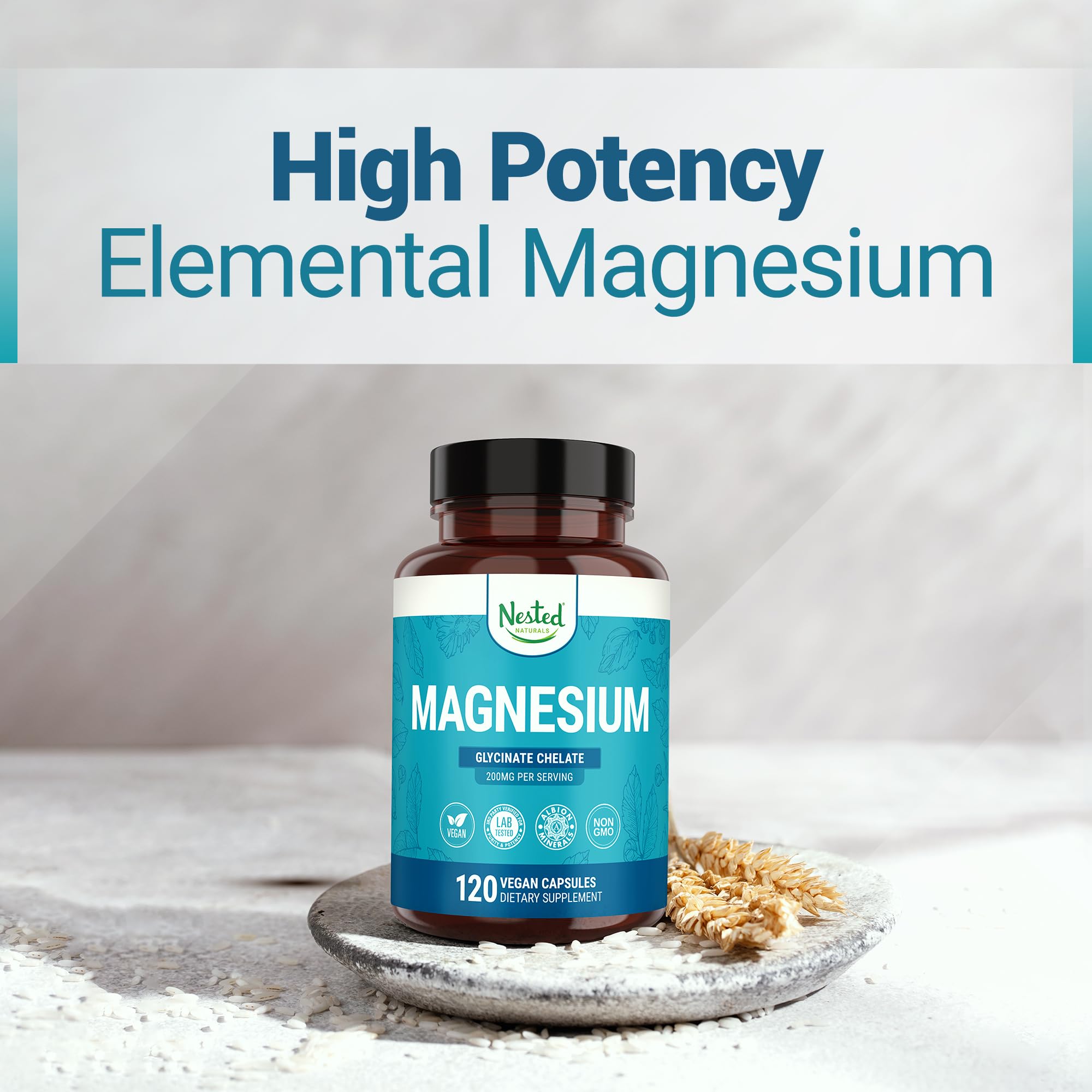 Nested Naturals Magnesium Glycinate 358g capsule format