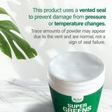 Nested Naturals Super Greens Powder mixed with water