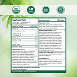 Nested Naturals Super Greens Powder on a kitchen counter