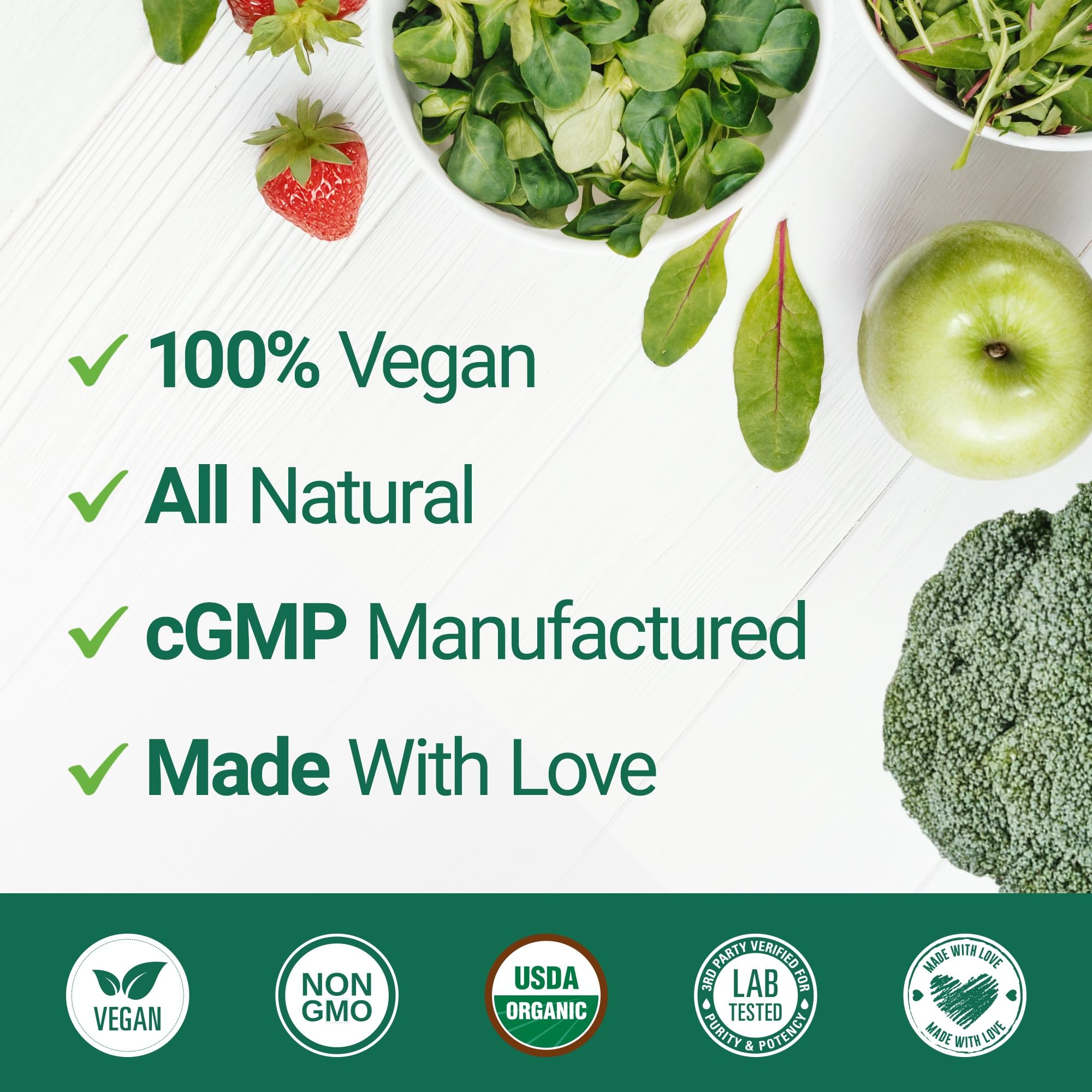 Nested Naturals Super Greens Powder side view packaging