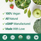 Nested Naturals Super Greens Powder with fresh fruits