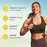 Nested Naturals Super Greens Powder with tropical fruits