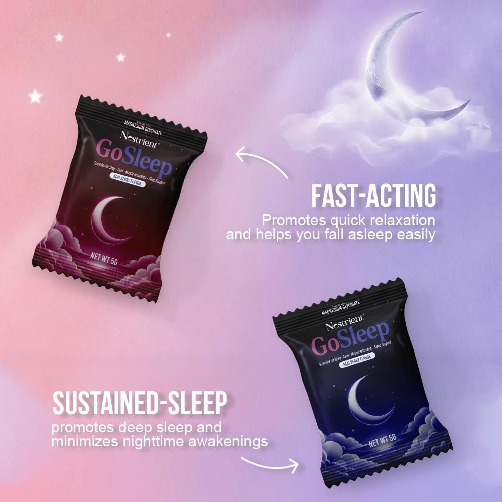 Nestrient GoSleep Gummies Acai Berry back view