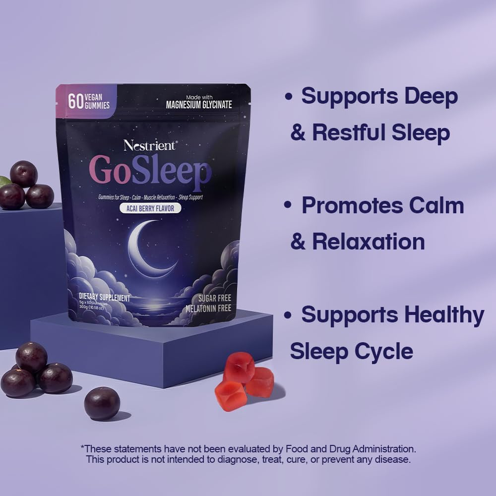 Nestrient GoSleep Gummies Acai Berry side view