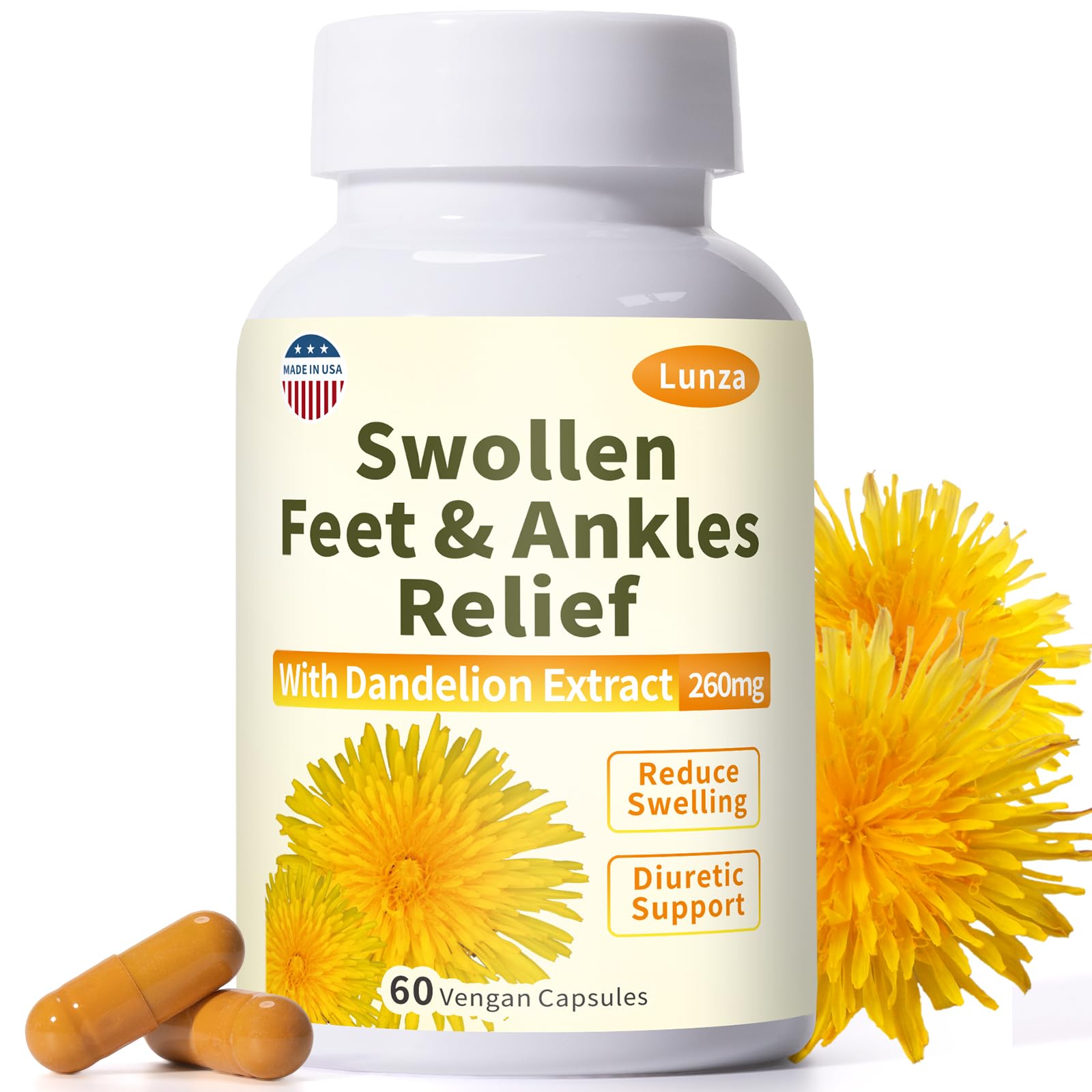 Netrca Swollen Feet Relief Capsules bottle front view