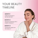 NEUMINA Women's Skin & Beauty Supplement with a fresh flower background