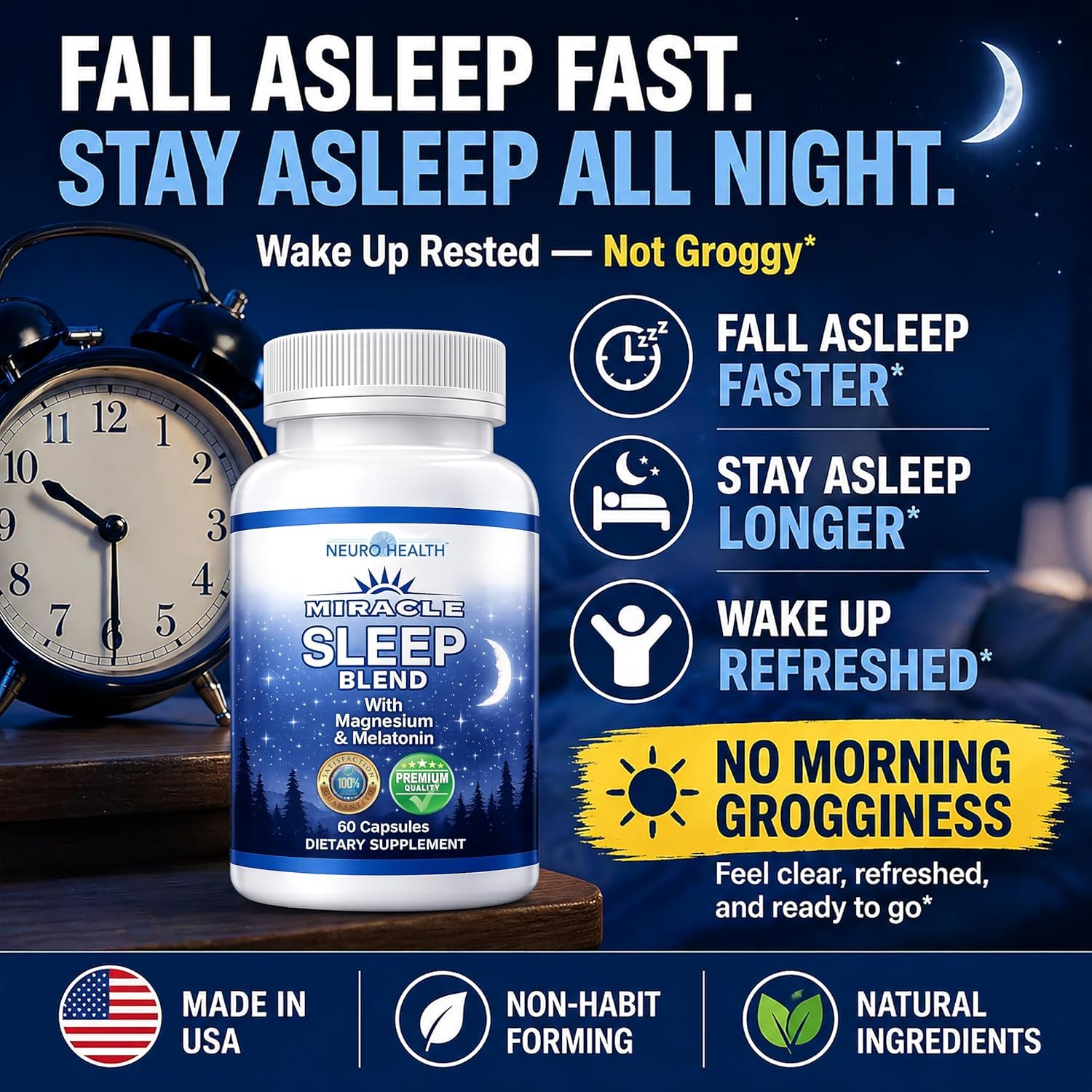 Neuro Health Miracle Sleep Blend bottle with label