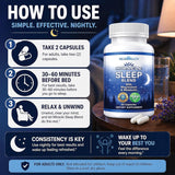 Neuro Health Miracle Sleep Blend capsules in a hand