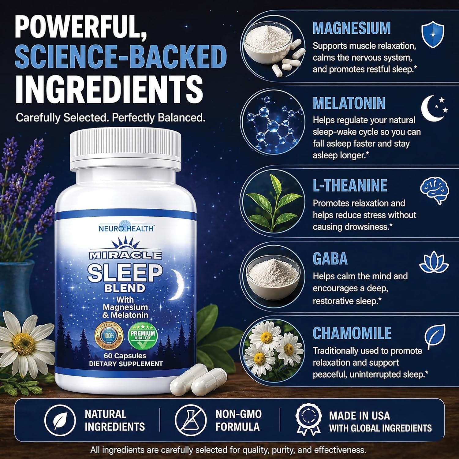 Neuro Health Miracle Sleep Blend ingredients list