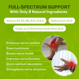 Neuro Health Neuropathy Support Formula capsules on a wooden surface