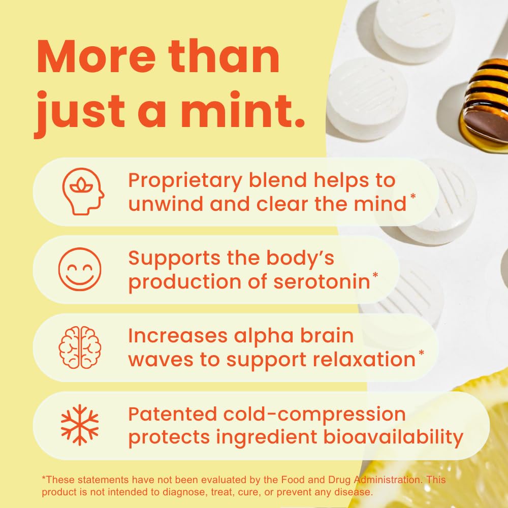 Neuro Sleep Mints displayed with a glass of water