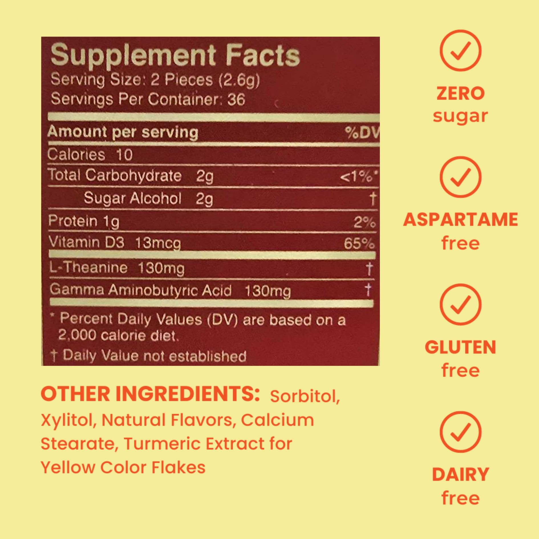 Neuro Sleep Mints showing ingredients list on the back