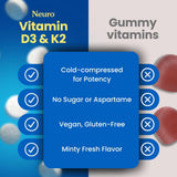 Neuro Vitamin D3K2 mint supplement side view