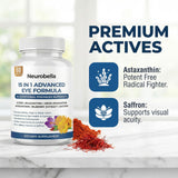 NEUROBELLA Lutein Eye Nutrition Supplement bottle with capsules