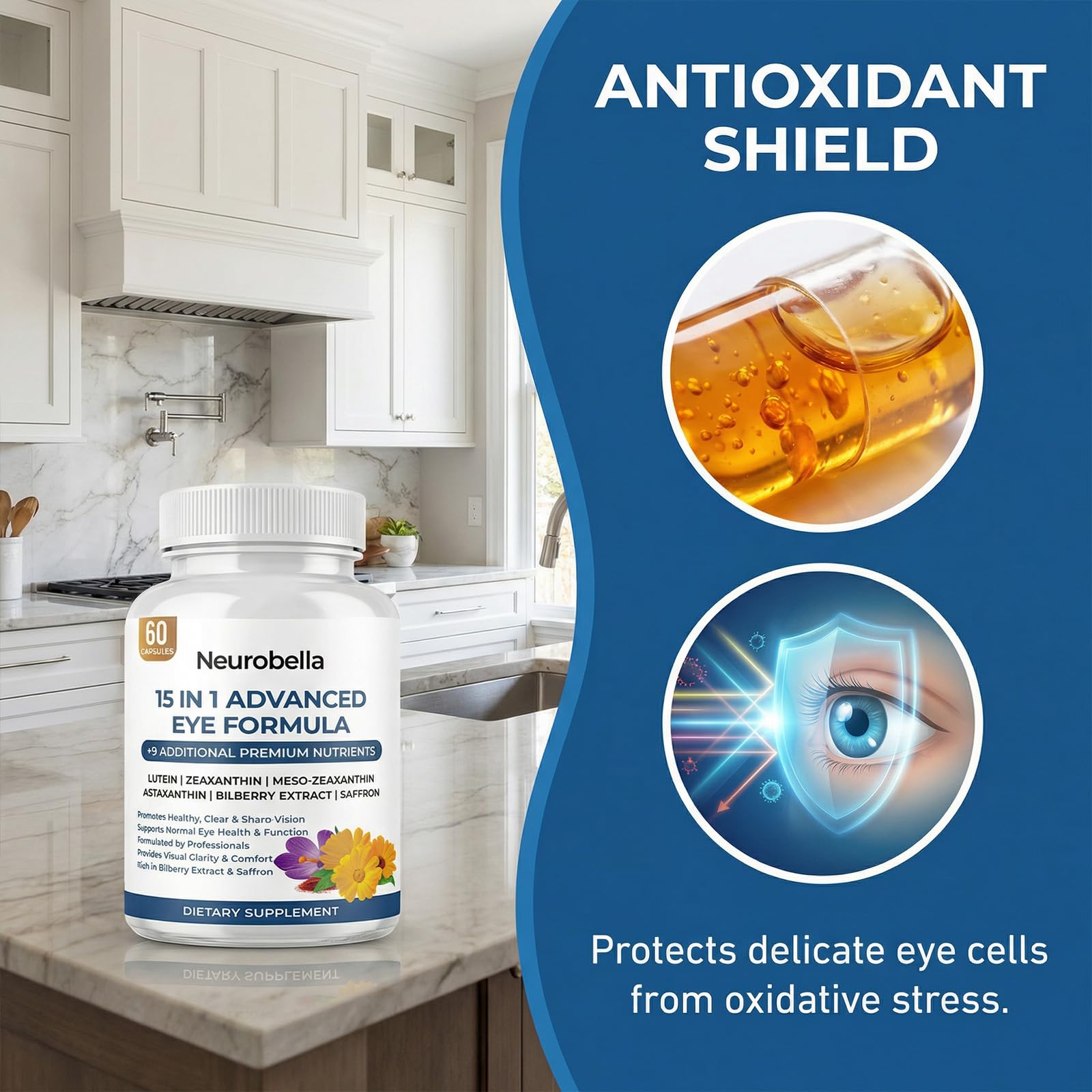 NEUROBELLA Lutein Eye Nutrition Supplement nutritional information