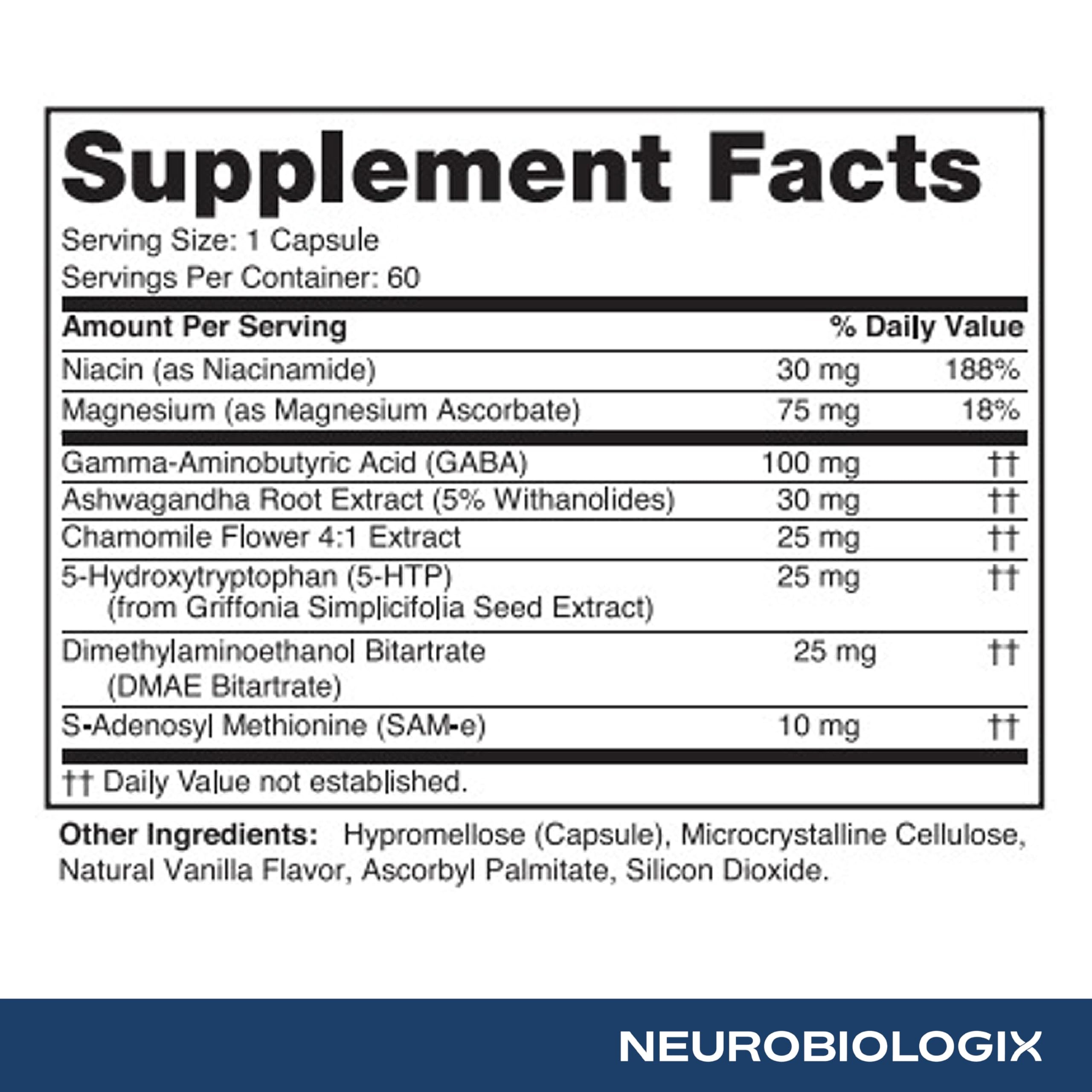 Neurobiologix Mood Plus 5-HTP Supplement capsule close-up