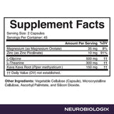Neurobiologix Neuro Calm & Rebalance capsules on a table