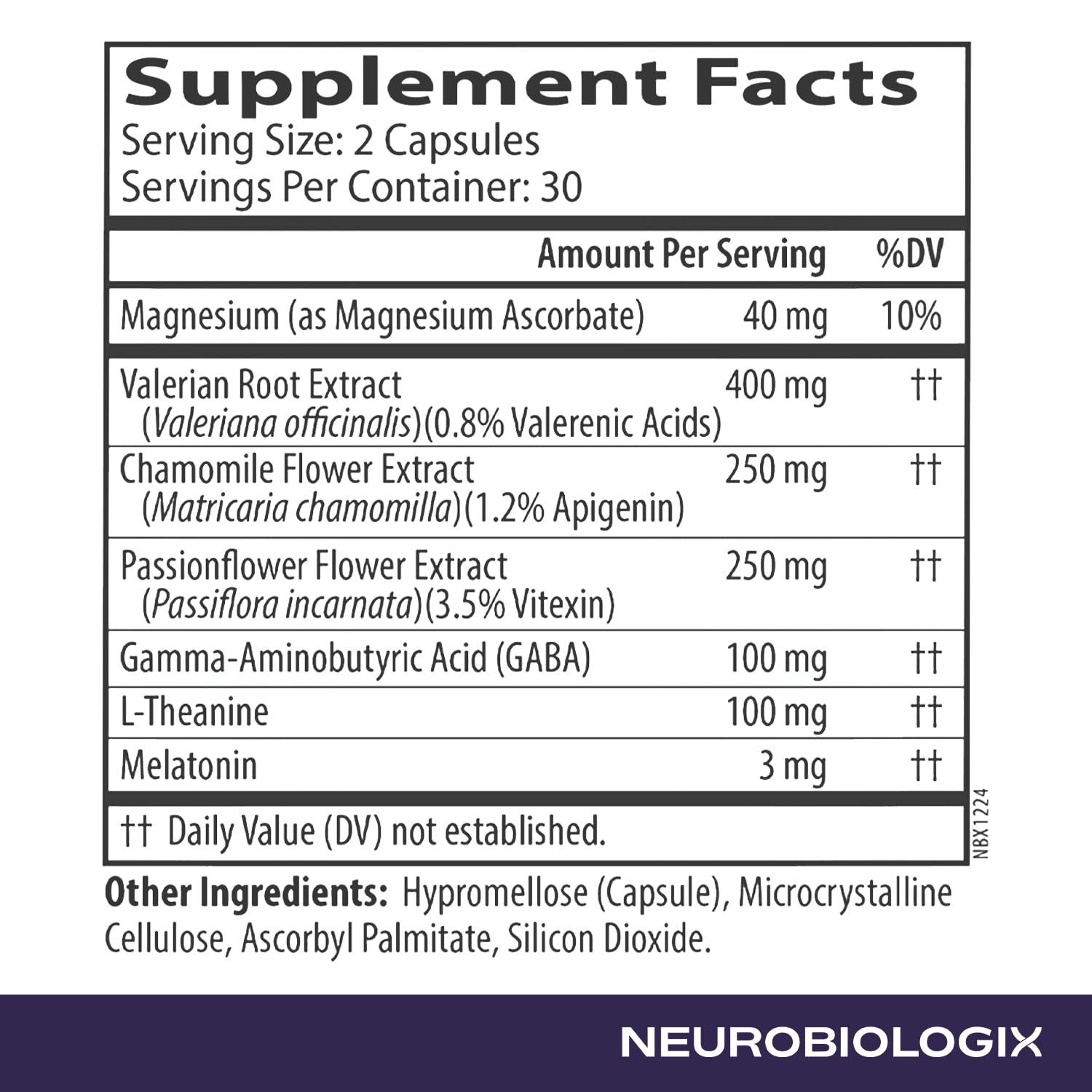Neurobiologix Neuro Night Essentials bottle with a calming background