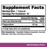 Neurobiologix Pregnenolone Plus capsules with measuring spoon
