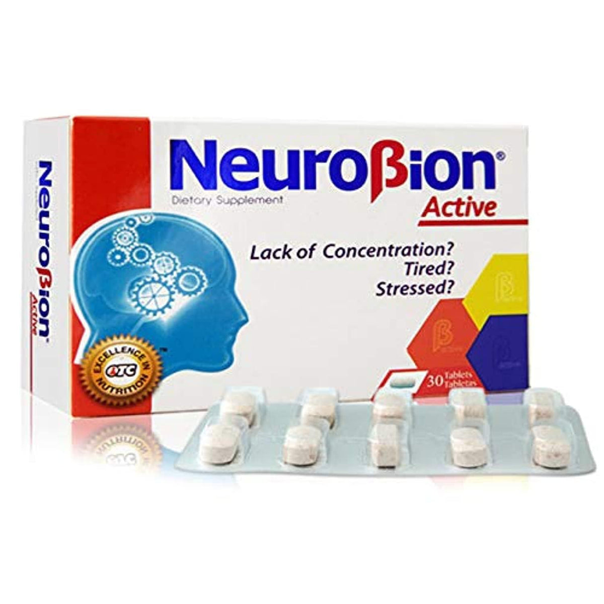Neurobion Active multivitamins capsule bottle front view