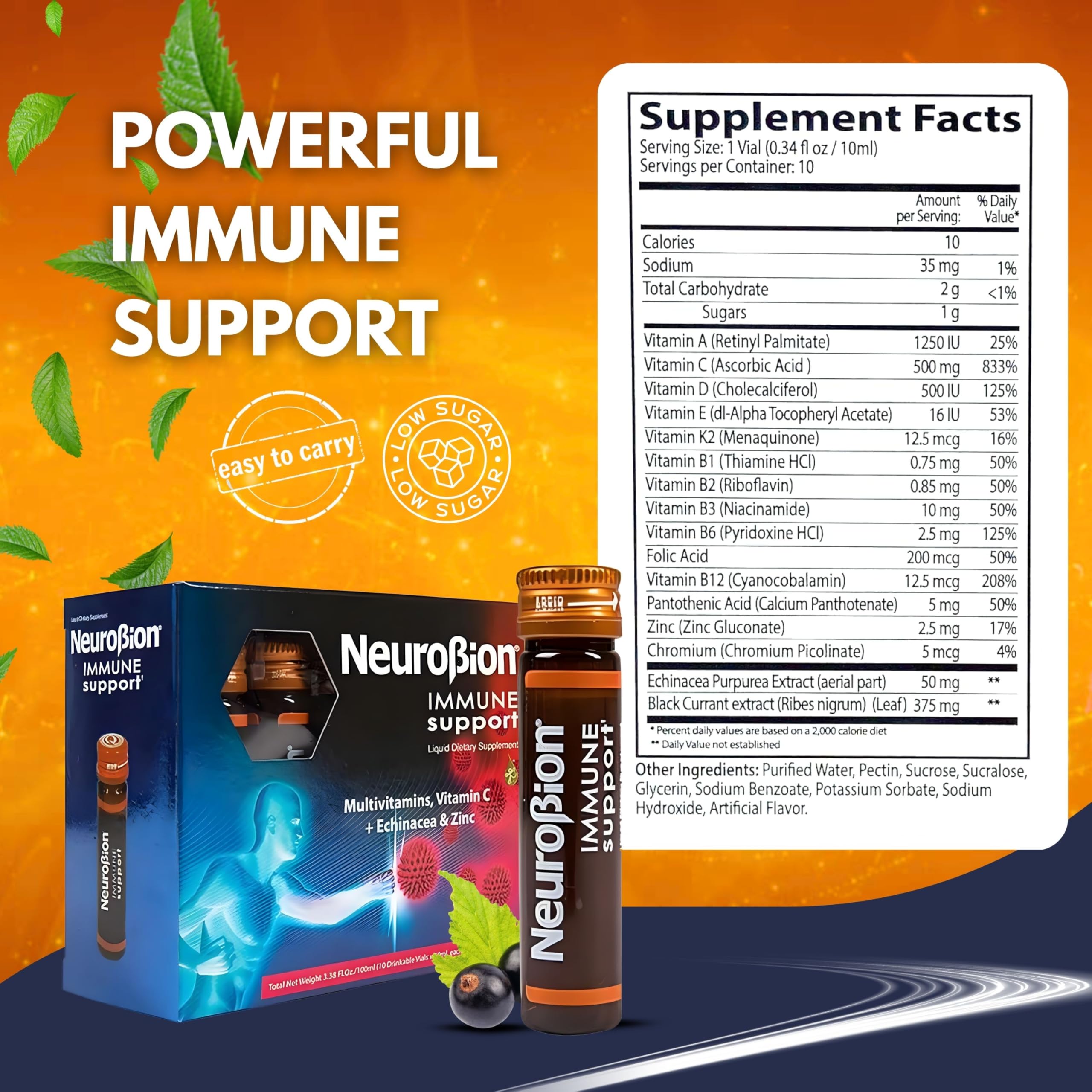 Neurobion Echinacea Supplement in a pocket for portability