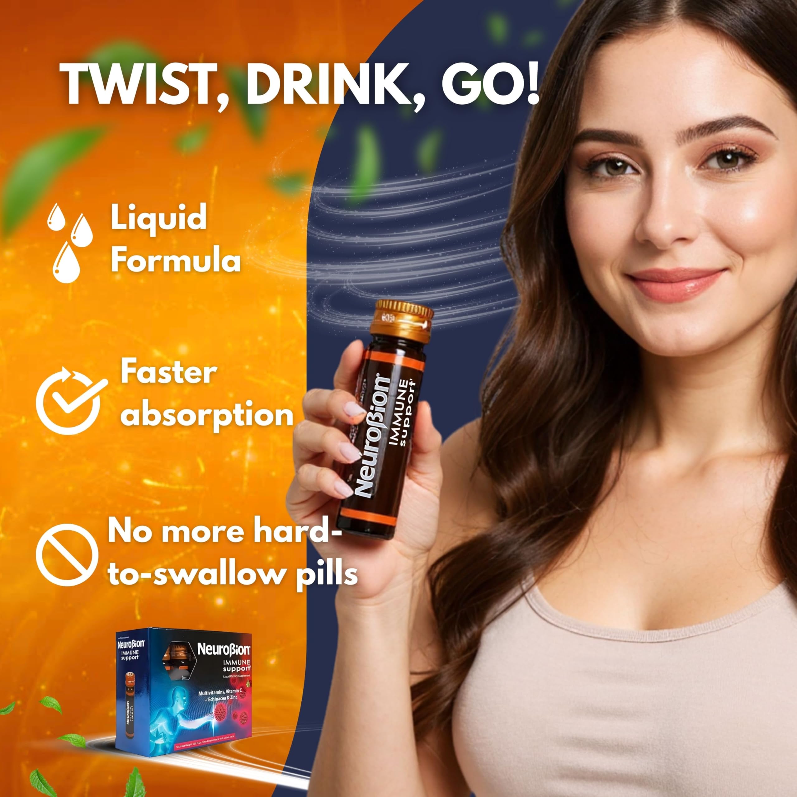 Neurobion Echinacea Supplement opened for easy drinking